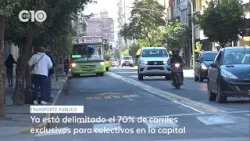 Ya está delimitado el 70% de carriles exclusivos para colectivos en la capital