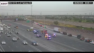 Westbound I-10 closed near Fairway Drive after separate crash and car fire