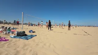 Chicago crowds soak up the Labor Day sunshine at Montrose Beach