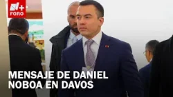 Daniel Noboa en Davos: “Discusión de ideología se debe eliminar, el verdadero enemigo es la miseria”