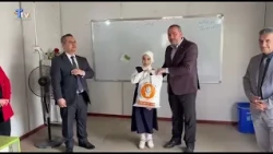 Stationery and school bags were distributed to Turkmen students in Tuzhurmatu.