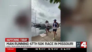 Florida man stops in St. Louis for 50k run, as part of 50-day stretch in 50 states