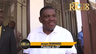 Prezidan KEP a Jacques DESROSIERS di kantite gwoupman politik ki deja fè anrejistreman yo.