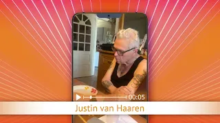 TV Oranje app video message - Justin van Haaren