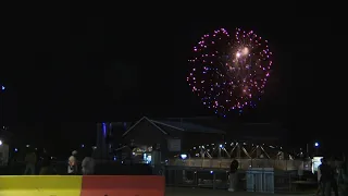Buffalo and Erie County Naval Park "Stars, Stripes and Signers" finishes with fireworks display