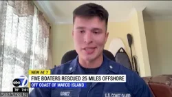 Five boaters rescued by Coast Guard 23 miles SW of Marco Island
