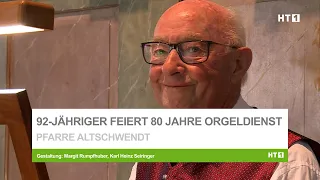 Konrad Altmann plays the organ for the last time after 80 years