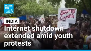 India extends internet shutdown amid youth protests • FRANCE 24 English