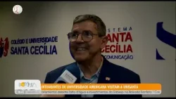 Integrantes de universidade americana visitam a Unisanta - 15/1/26