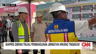 Wapres Gibran Tinjau Pembangunan Jembatan Krueng Tingkeum
