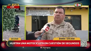 Motorcycle stolen in broad daylight in CDE