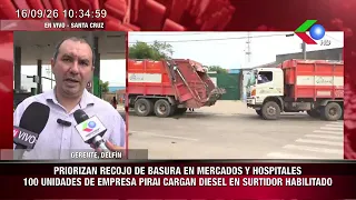 Priority given to trash collection at markets and hospitals as 100 Piraí company units refuel wit...