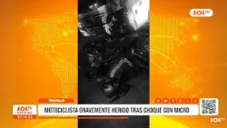 El Milagro: Motociclista herido tras choque con micro