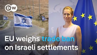 EU backs plan to ban trade with Israeli settlements | DW News
