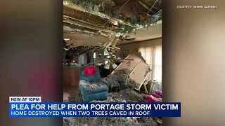 NW Indiana storm damage victim pleas for help amid widespread recovery after trees destroy home