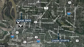 Several people detained after morning chase, crash that left MPD officers hospitalized