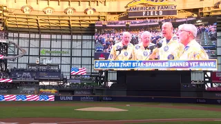 Quartet sings national anthem for Brewers, 50 years after first taking the field
