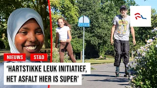 Free skating in a cordoned-off park: for friends, family, and colleagues