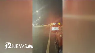 Dozens of vehicles damaged after hitting steel ramp on Loop 202 near Tempe