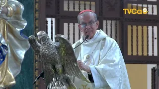 Day 8 Homily Card. Gregorio Rosa Chávez Auxiliary Bishop Emeritus of San Salvador