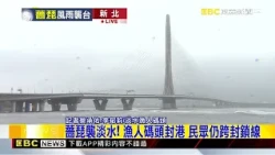 【薔琵颱風】最新》薔琵襲淡水！ 漁人碼頭封港 民眾仍跨封鎖線@newsebc