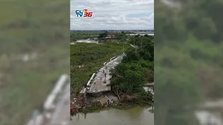 Ilang komunidad sa Minalin, isolated matapos mawasak ang tail dike