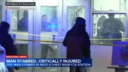 Man critically injured in stabbing near CTA Blue Line station on West Side, fire officials say