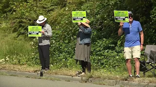 Protesters call for end of development of Campbell River wetland