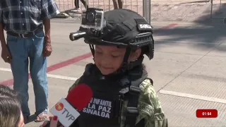 The civic parade in the capital of Sinaloa lasted more than 30 minutes