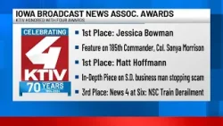 KTIV brings home several honors at Iowa Broadcast News Association awards banquet