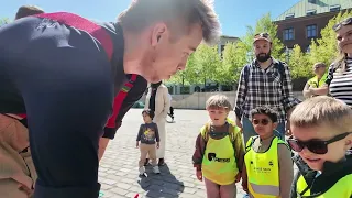Køretøjer fra beredskabet på Bispetorv ved Domkirken