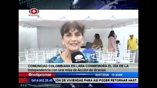 Colombian community in Lara commemorates Independence Day with a Mass of Thanksgiving