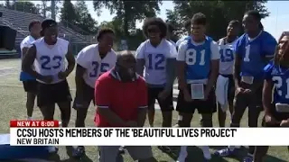 Central Connecticut State football team hosts Beautiful Lives Project