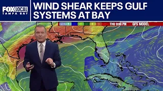 Wind shear keeps Gulf systems at bay