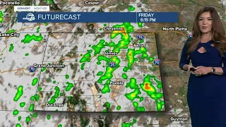 Scattered storms, heavy rain moves across the Front Range, plains tonight