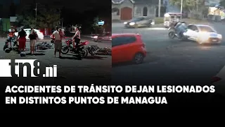 Two traffic accidents leave people injured in Managua