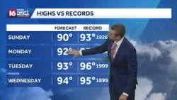 Near record heat as Isaias moves out