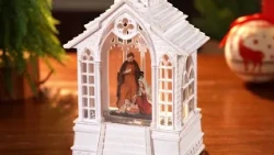 Christmas Nativity Church Water Lantern | Musical Glitter Lamp | Ideal World