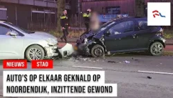 Gewonde en veel schade bij frontale botsing