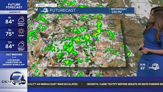 Still warm, scattered storms in Denver metro Wednesday afternoon