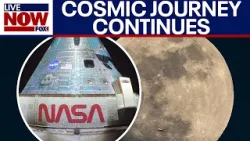 Астронавта программы «Артемида II» чествовали во время первого космического полета, когда экипаж ...