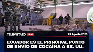 Ecuador is the main shipping point for cocaine to the U.S. | Televistazo 1PM🔴 August 21, 2026