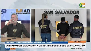 Crio Insp Morales   Detuvieron a un hombre en San Salvador por robo en una vivienda