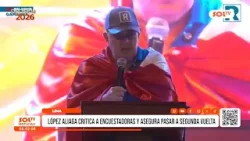Lima: López Aliaga crítica a encuestadoras y asegura pasar a segunda vuelta Lima: López Aliaga crítica a encuestadoras y asegura pasar a segunda vuelta