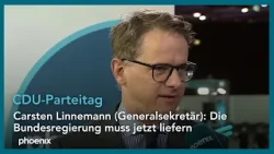 CDU-Parteitag: Interview mit Generalsekretär Carsten Linnemann | 21.02.26 CDU-Parteitag: Interview mit Generalsekretär Carsten Linnemann | 21.02.26