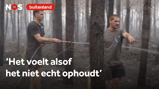 Local rugby players help French firefighters extinguish blaze