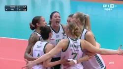 ΠΑΟΚ F&U - Παναθηναϊκός Α.Ο | Οι φιλοξενούμενες κατέκτησαν το δεύτερο σετ επιστρέφοντας από το -5