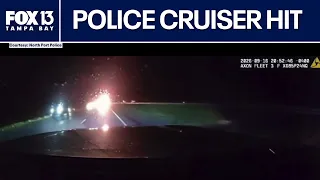 Florida officer's cruiser plowed into by driver I-75