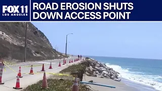 Erosion shuts down Point Dume Beach road