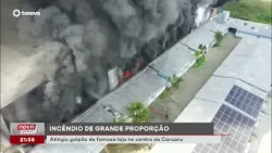 Incêndio de grande proporção atinge galpão no centro de Caruaru | #NovaGeral
